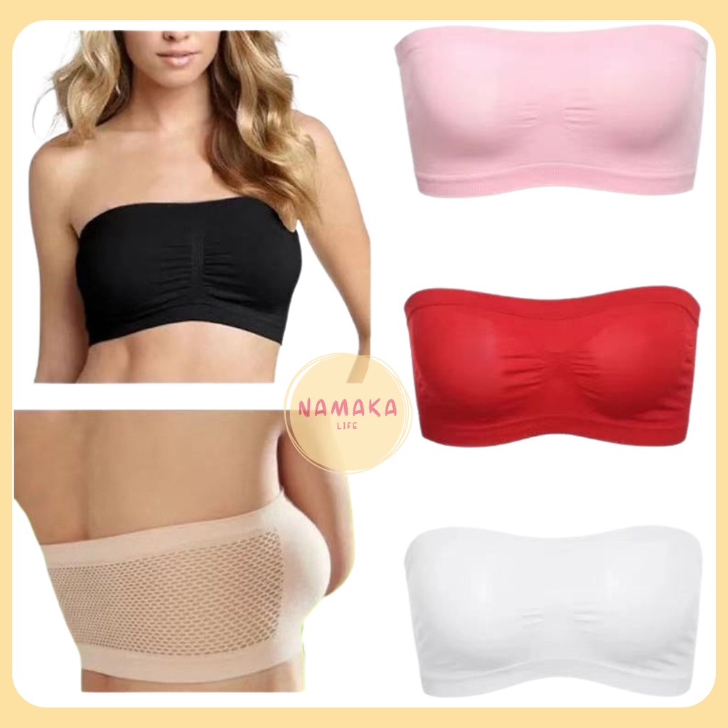 Kemben Seamless Lembut Bahan Adem Import Perempuan Fashion Tanpa Kawat X1Z3 Murah Bra Tebal Pakaian 