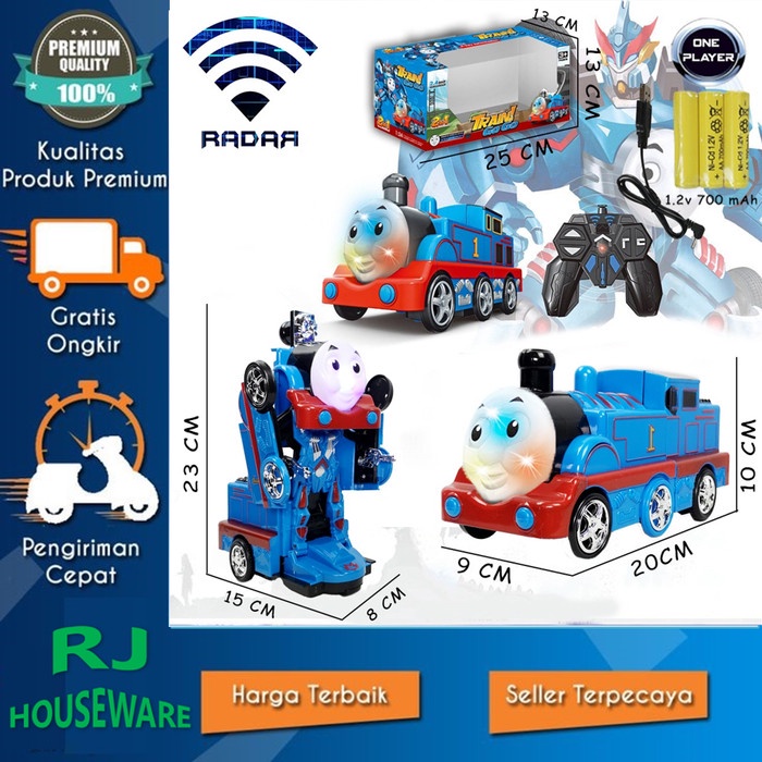 RC Kereta Thomas Transformer Mainan Mobil Robot Remote Control