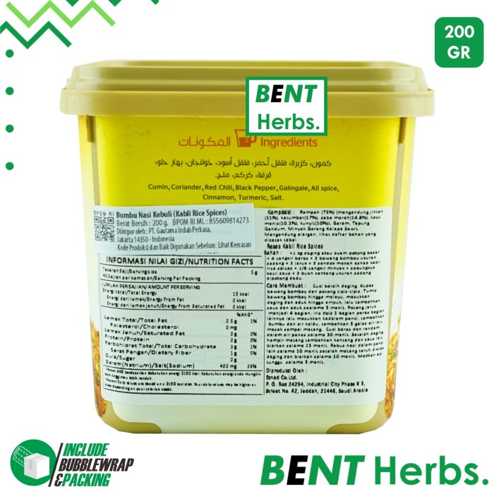 

Esnad Bumbu Nasi Kebuli Kabli Rice Spices 200 Gr