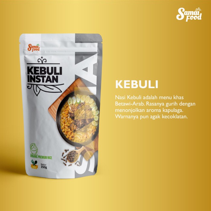

Bumbu Kebuli Instan Plus Beras Basmati Premium Samai Food