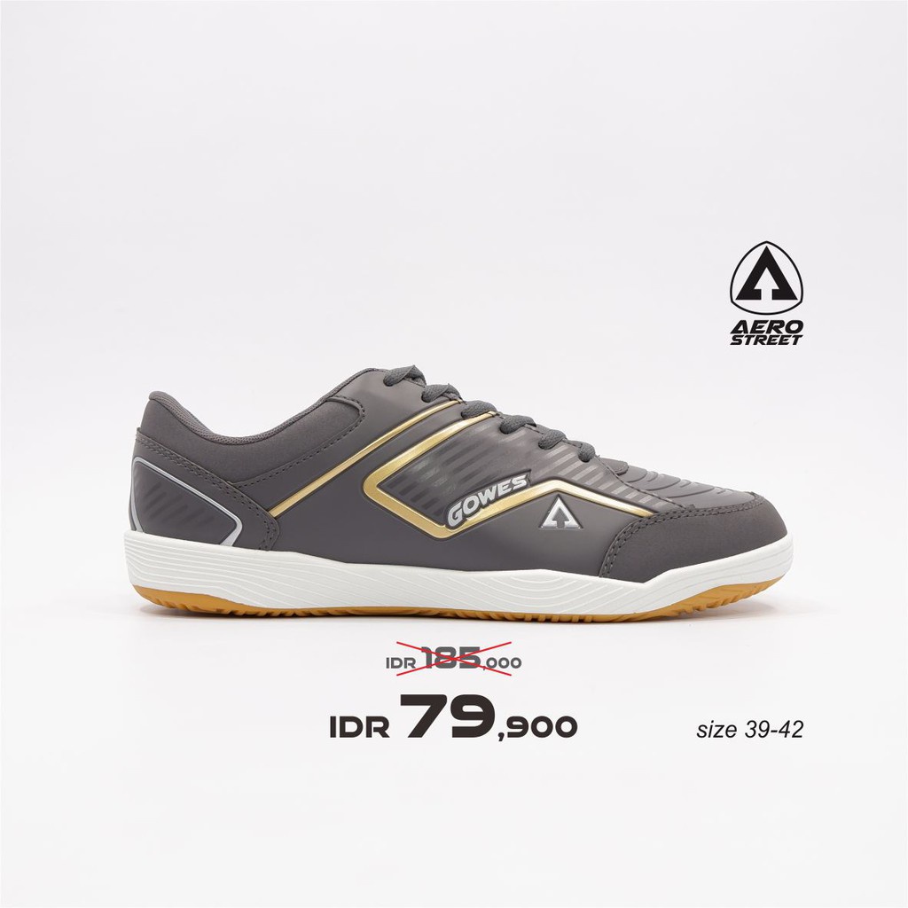 Aerostreet 39-42 Gowes Abu Emas - Sepatu Sneakers Casual Sport Sekolah Pria Wanita Aero Street
