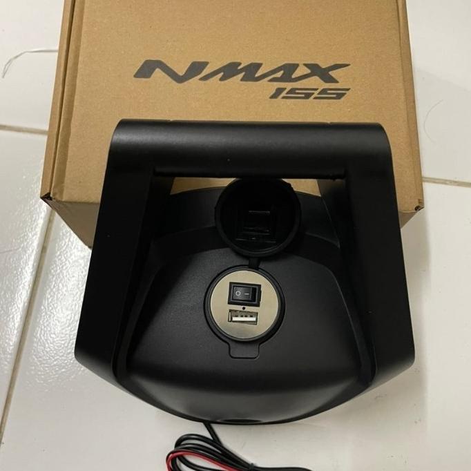 variasi all nmax new 3in1 cover tutup stang+usb+dudukan holder hp gps