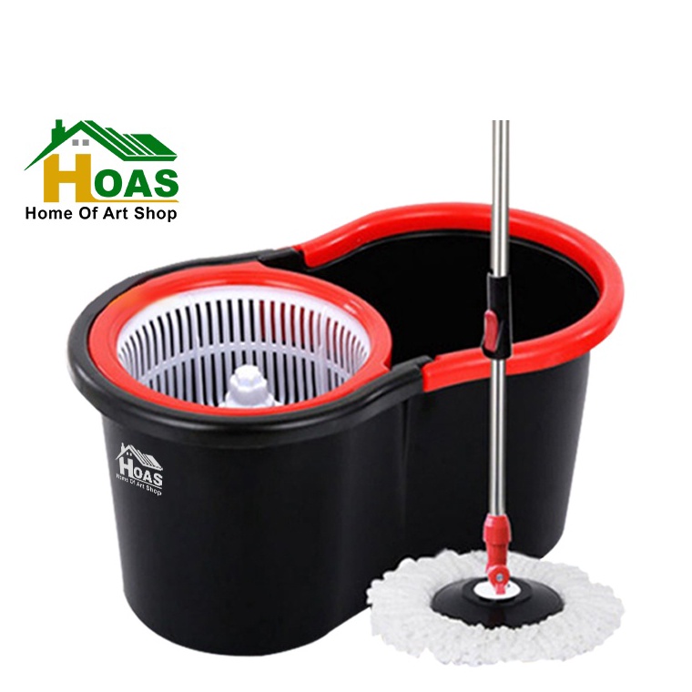 jppy -11 Hoas Spin Mop 360 Rotate Alat Pel Pembersih Lantai Super Rotary Pelan Praktis Alat Pel Puta