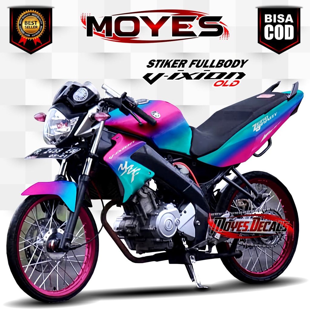 Decal Motor Vixion OLD - Decal Custom Fullbody List Variasi Desain Motif BUNGLON