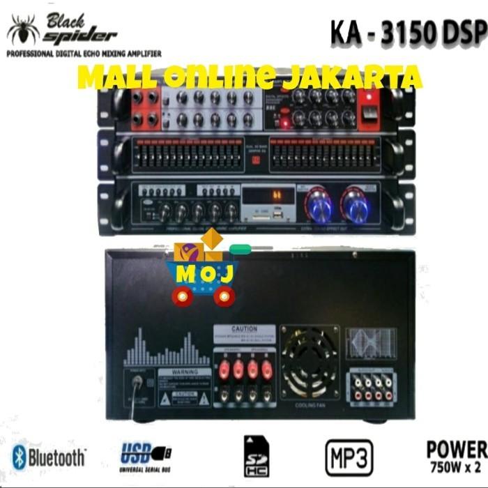 Power Amplifier Blackspider Ka3150 Dsp Black Spider Ampli Ka 3150 Ori