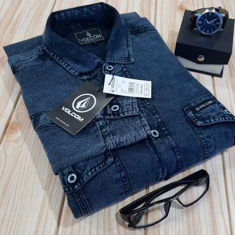 Grosir Kemeja jeans jumbo Big size pria ukuran Besar cowok Lengan panjang/pendek XXXXL Sale