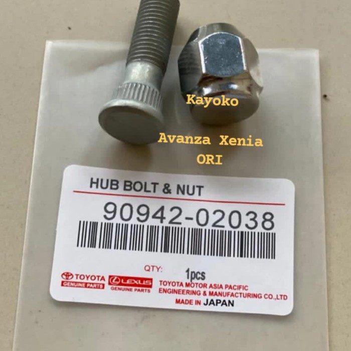 BAUT RODA AVANZA XENIA ORI + MUR RACING HUB BOLT NUT AVANZA XENIA ORI terbaik