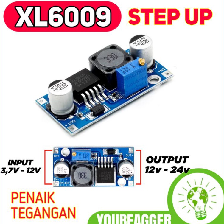 Kirim Sekarang STEP UP XL6009 penaik tegangan DC 3,7V-12V to 24V