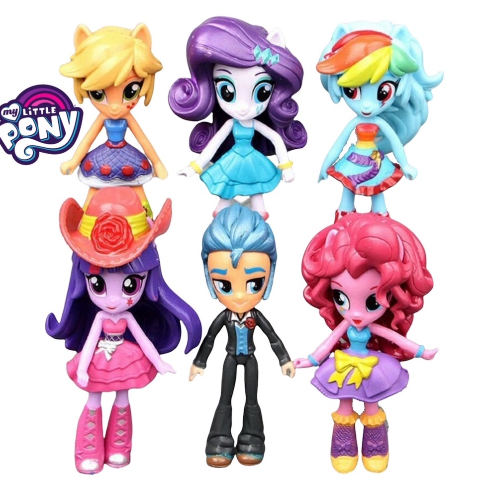 ®Icy ACTION FIGURE MY LITTLE PONY EQUESTRIA GIRLS COWBOY SET 6 PCS TOPPER CAKE MAINAN ANAK PAJANGAN 