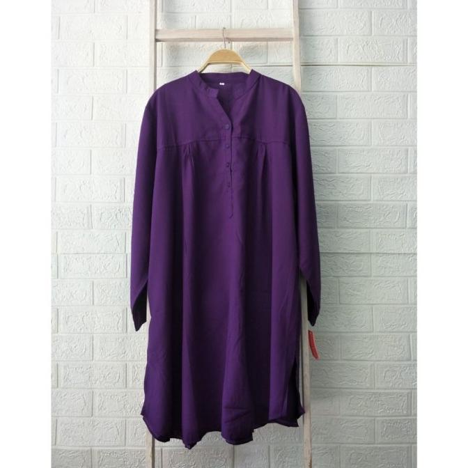 Big Sale Tunik Polos Viscose Ungu Tua Terbaik