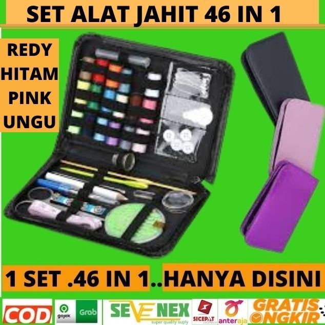 

SET ALAT JAHIT LENGKAP TRAVEL PERALATAN BENANG JARUM GUNTING - HITAM