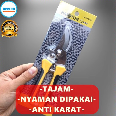 Murah Gunting Dahan Hasston Prohex 1353-005 Ranting Bunga Tanaman Pohon Stainless Steel Bonsai Teflo
