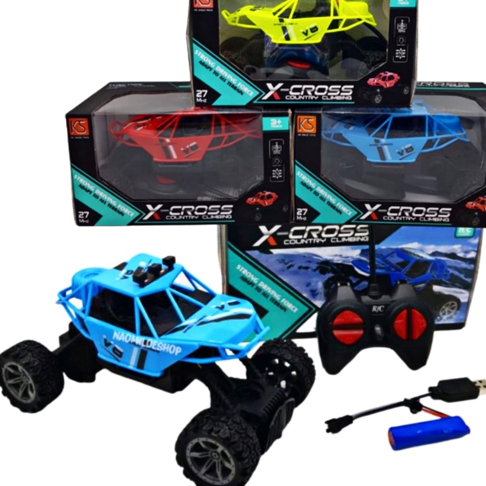 `LRJ Remote Control Mobil Jip x cross country climbing Mainan Rc Off Road Jeep Ban Karet Mobilan Tra
