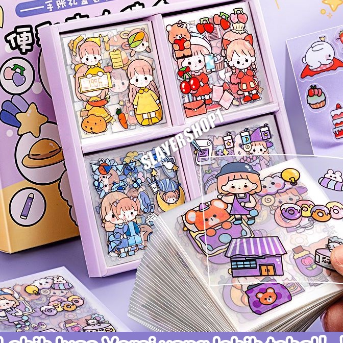 

(PT❤.0♪] Stiker Motif Kartun Korea Lucu Anti Air 1 box 100lbr /Dekorasi Handbook Scrapbook DIY/Stiker kartun tahan air PETtervirall!