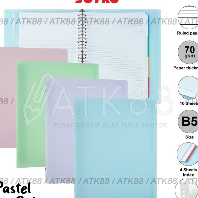 

[TL-☑F♥] Binder Note Pastel Joyko B5 MHPT-143 - siaap.dikirim..