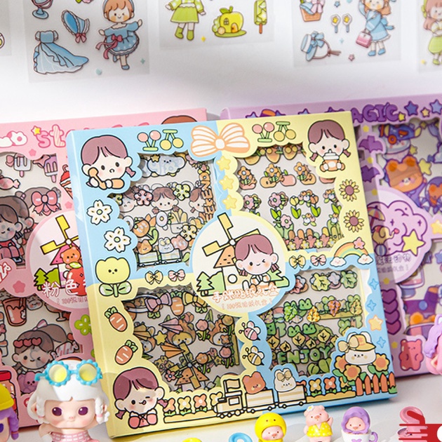 

[☼☀.ZBK) OSM JKT 5576 Stiker Set 100 lembar / Sticker Box Stiker Set Aesthetic Dekor Buku / Sticker Motif Kartun Korea Lucu Anti Airtrendiing..!