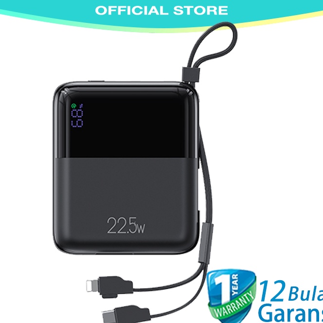 [L7/❦Z➛) USAMS Official Original PB69 QC/ PD LED Powerbank Fast Charging Type c / Micro USB  22.5W 1