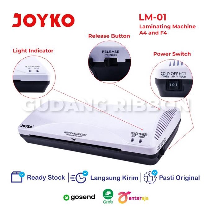 

Joyko Mesin Laminating Laminator Lm-01 Size A4 F4 Low Watt