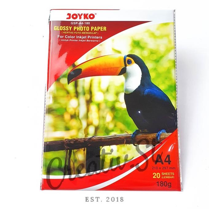 

Kertas Photo Joyko Glossy Paper A4 180Gsm