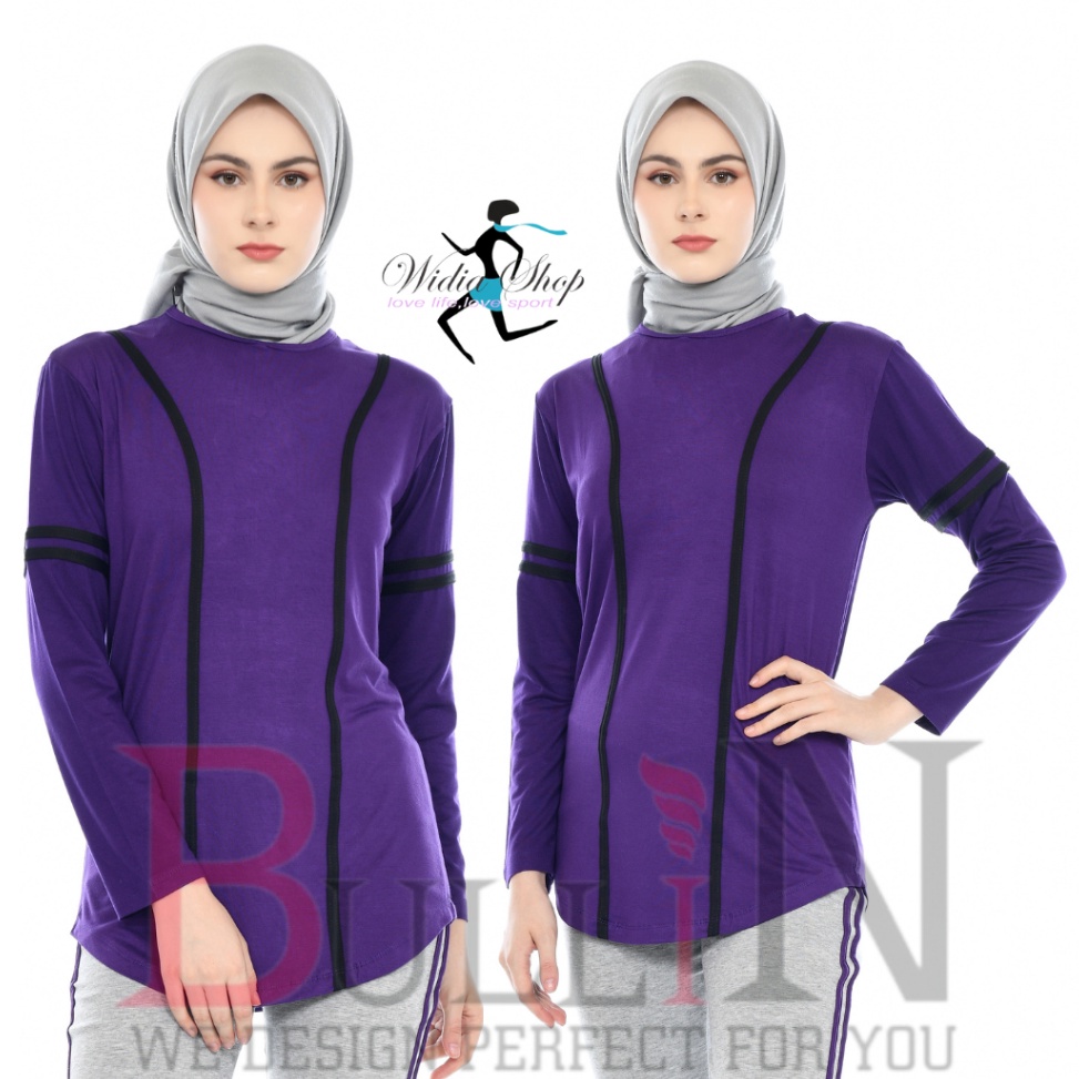 TERBARU baju senam kerin panjang / atasan zumba cewek / Bullin