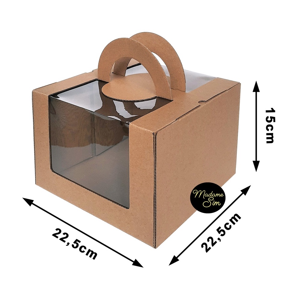 

✷Grosir➘ KOTAK KUE - CAKE BOX - DUS BOLU 22x22x15 - MS-T02 (ISI : 10 PCS) Y42 ➢