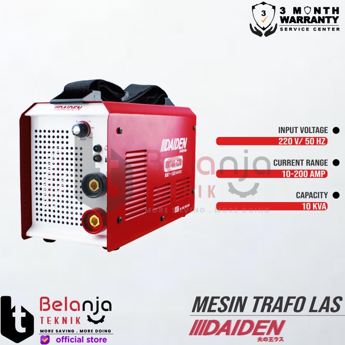 Daiden Mesin Travo Las Listrik MMAi 220 Inverter MMAi220 Trafo 200A keren