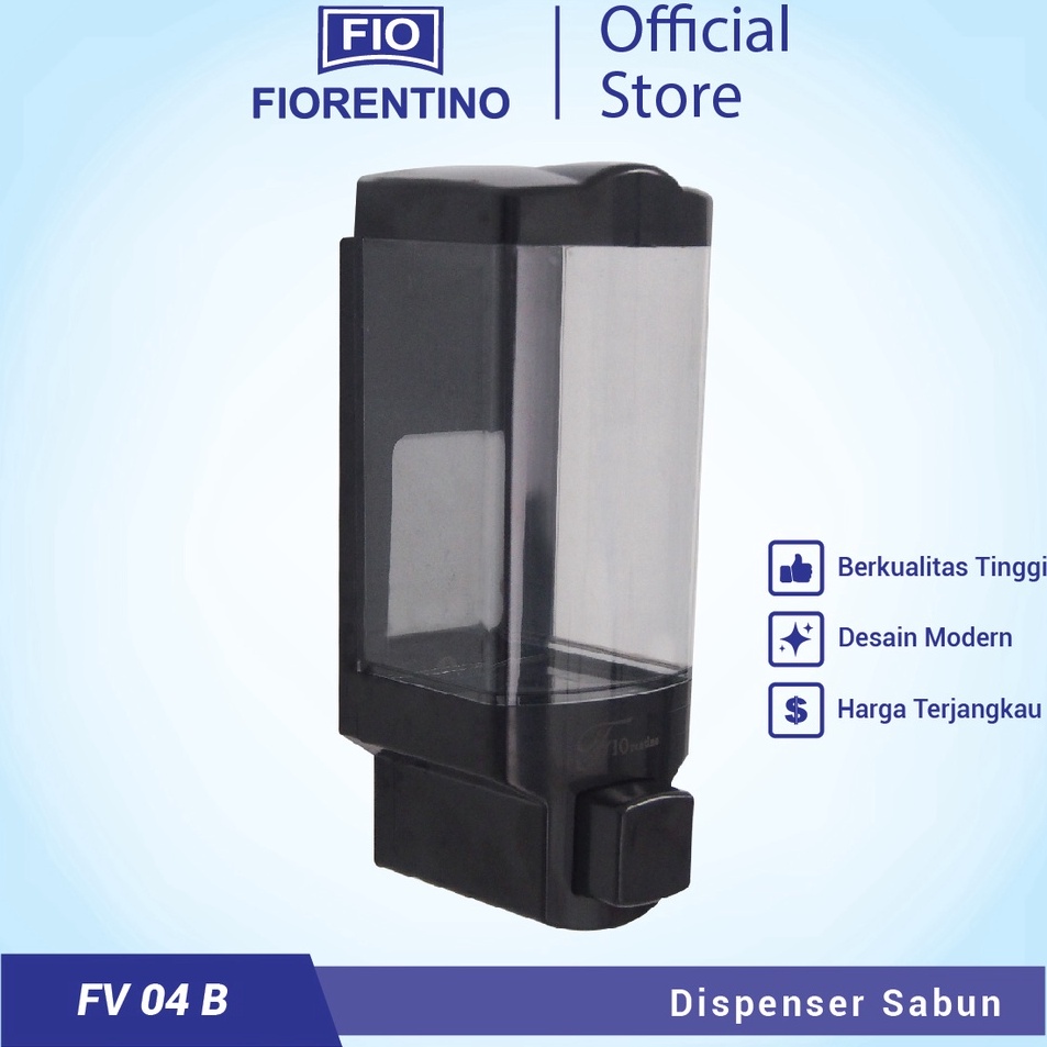 ★★ NT Fiorentino Dispenser Sabun / Tempat Sabun Cair Hitam FV04B i Kemasan Baru Murah.