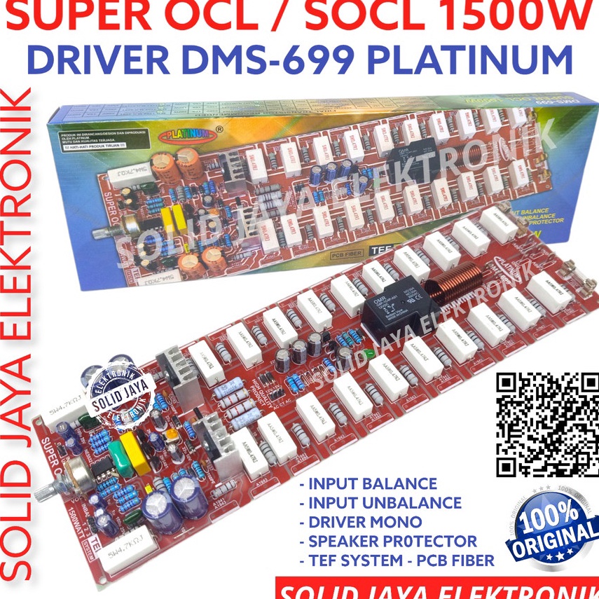 ' ii KIT DRIVER POWER SOCL TEF SYSTEM 1500W DMS699 SUPER OCL DMS 699 DMS-699 1500 WATT W PCB FIBER P