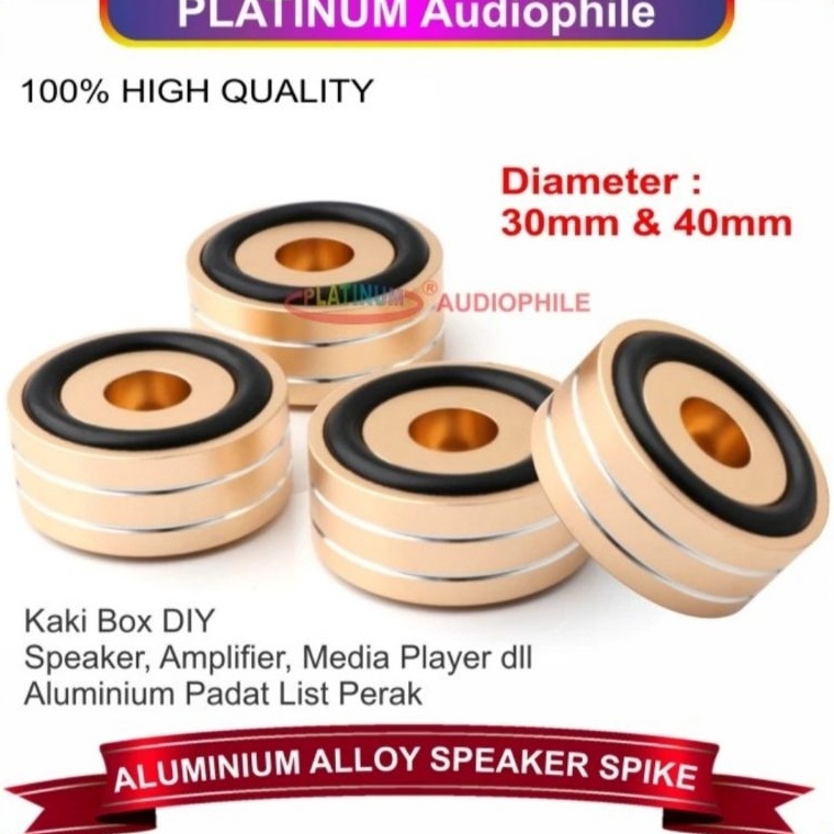 ◘Hyz Speaker Spike Kaki Box Audio Stand Aluminium Alloy Gold 30mm c Murah Ready.