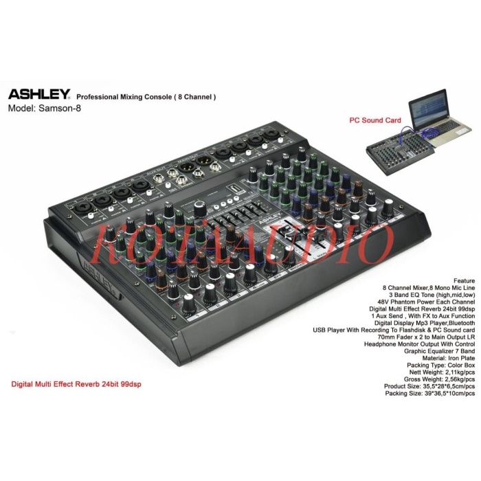 Mixer Audio Ashley Samson 8 / Samson8 Original 8 Channel