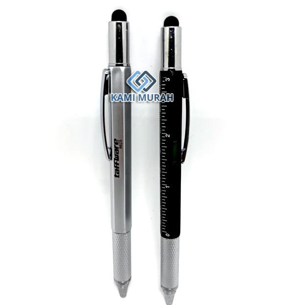 

------] Pena Multifungsi Plastik Stylus + Penggaris + Level + Obeng
