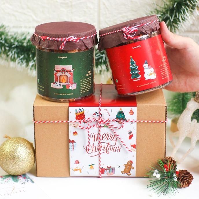 

Hampers Natal / Christmas Hampers - Cookies 2 Jar + FREE Greeting Card