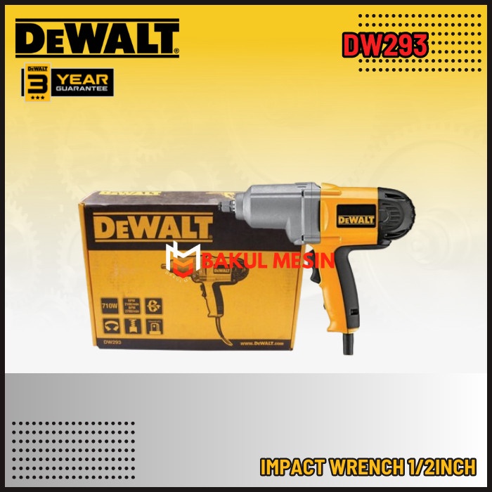 DEWALT DW293 IMPACT WRENCH DW 293 MESIN PEMBUKA BAUT 1/2inch