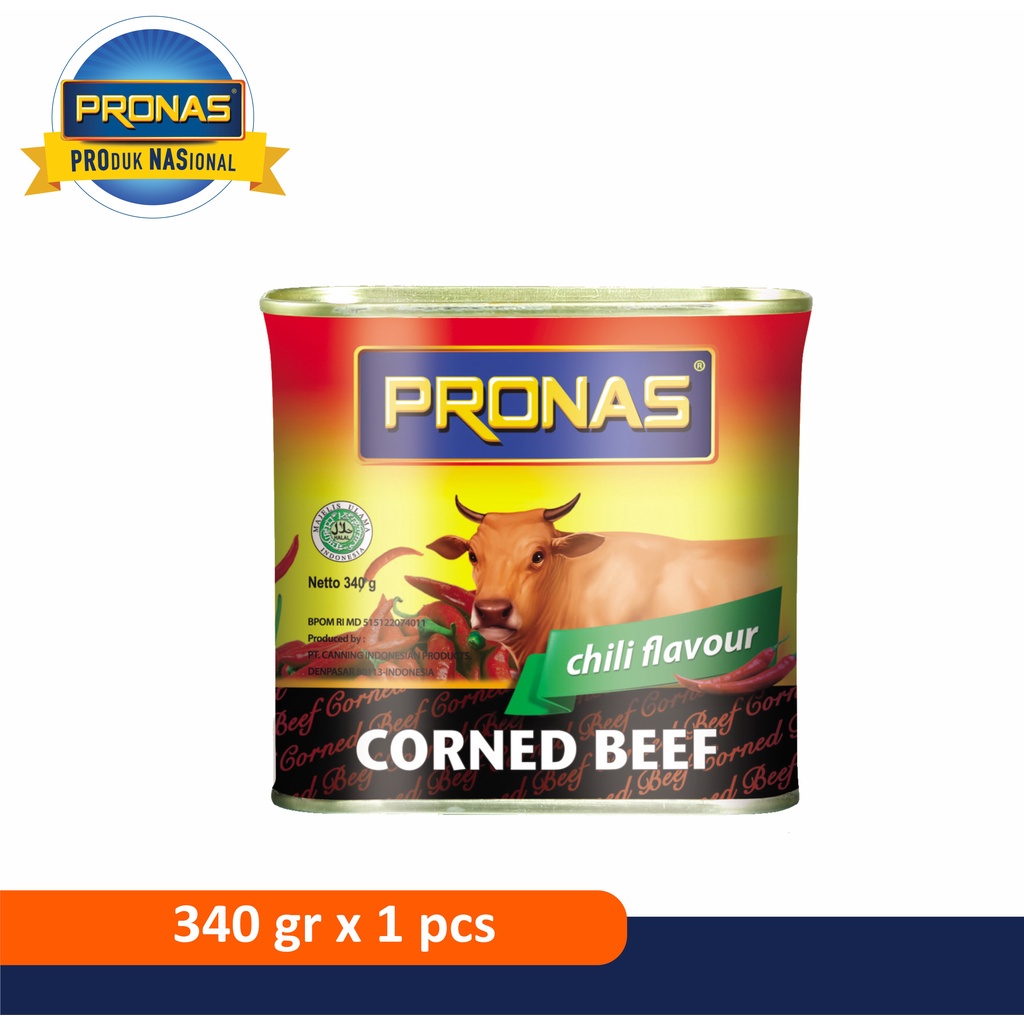 

Pronas Kornet Sapi Chili Kaleng 340 G