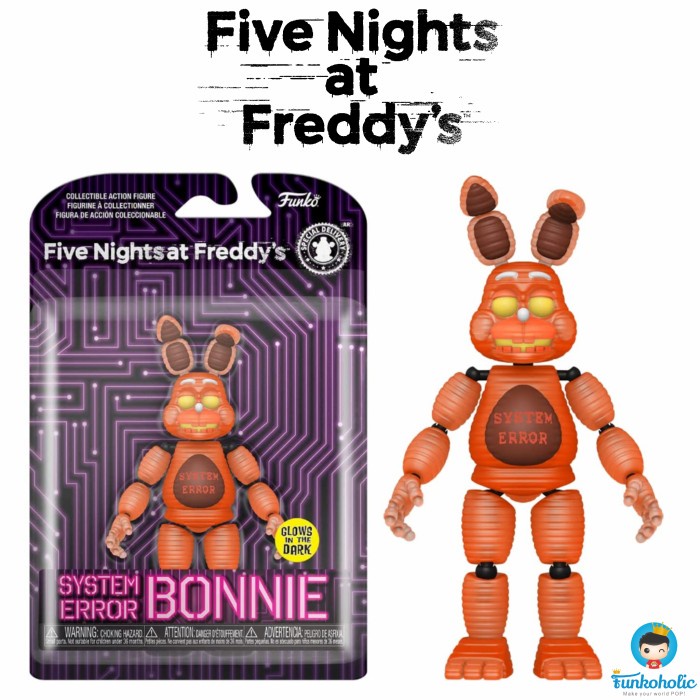 DISKON SPESIAL FUNKO ARTICULATED ACTION FIGURES FNAF - SYSTEM ERROR BONNIE (GLOW) TERMURAH