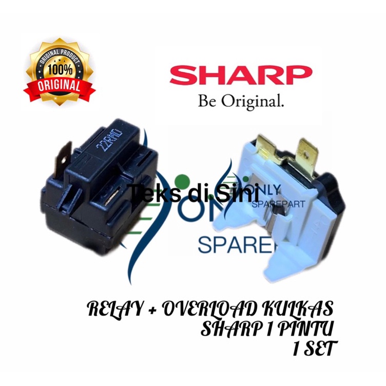 ★★ HGM Relay ptc dan overload kulkas Sharp 1 pintu Original relay kulkas sharp 1 pintu ✣ ➱