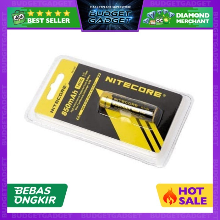 NITECORE 14500 Rechargeable Li-ion Battery 750mAh 3.7V
