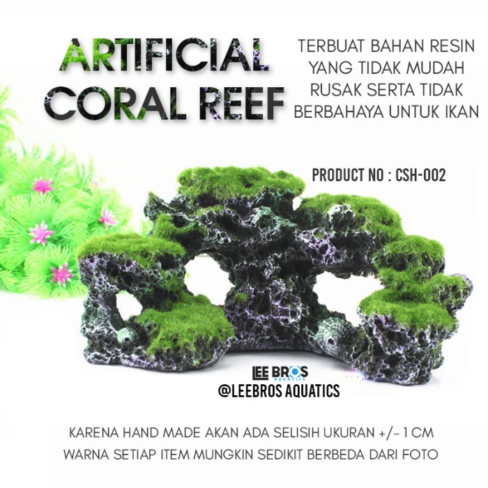 Batu Karang Imitasi / Batu Coral / Hiasan Aquascape Dekorasi Aquascape
