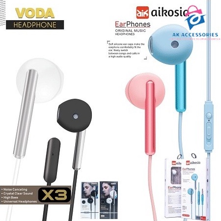 Terbaru BUDS IN-HF EARPHONE VODA X3 BASS TERBAIK