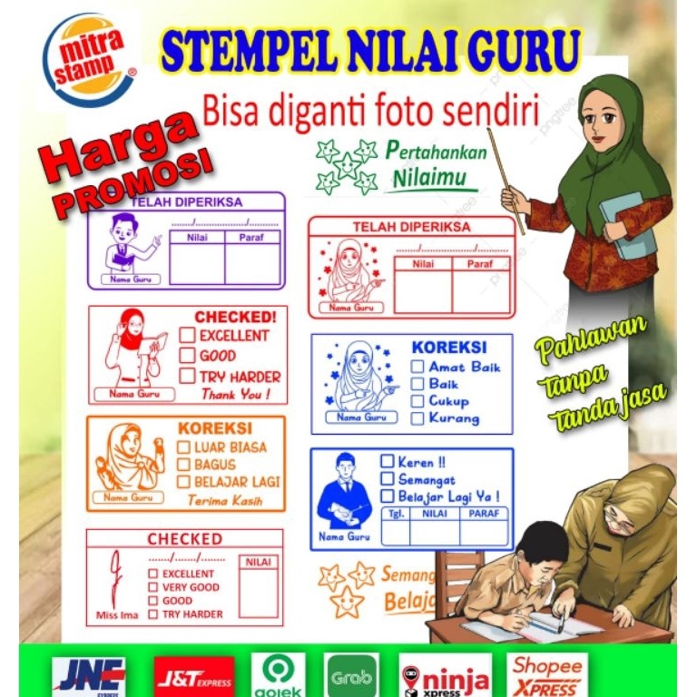 

8.8 Brands Festival Stempel Nilai Guru / Penilaian / Koreksi / Checked / Reward