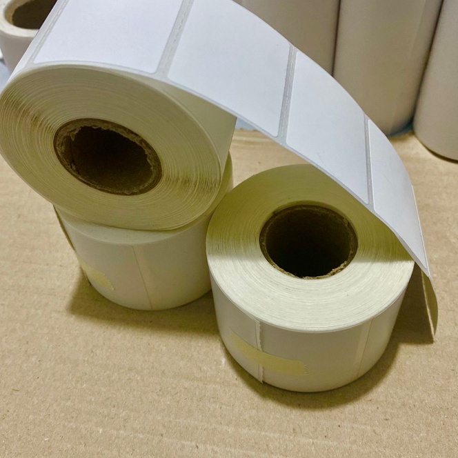 

(Z/☑WH♡) Label Thermal 40x30 / 40 mm x 30 mm ,1 LINE) label cup minuman Kertas Sticker Receipt Printer Barcode Xpinteramanahh.