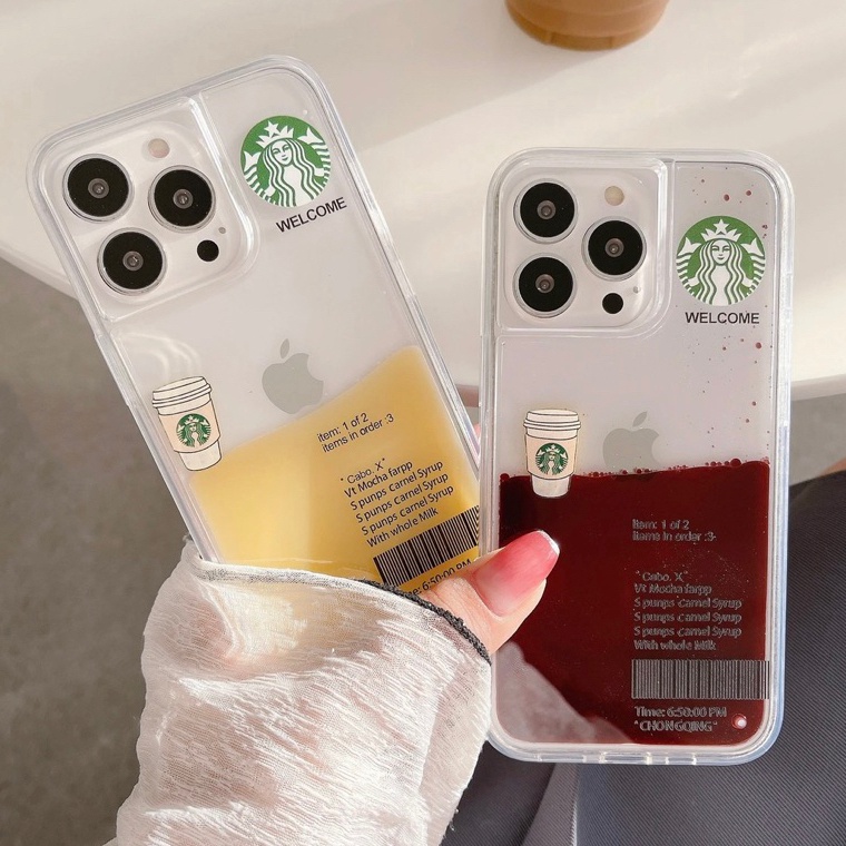 ☋CIC Casing Motif Starbucks Coffe Soft Case IPHONE SE 2 7 7+ 8 8+ PLUS X XS MAX XR 11 12 13 14 PRO M