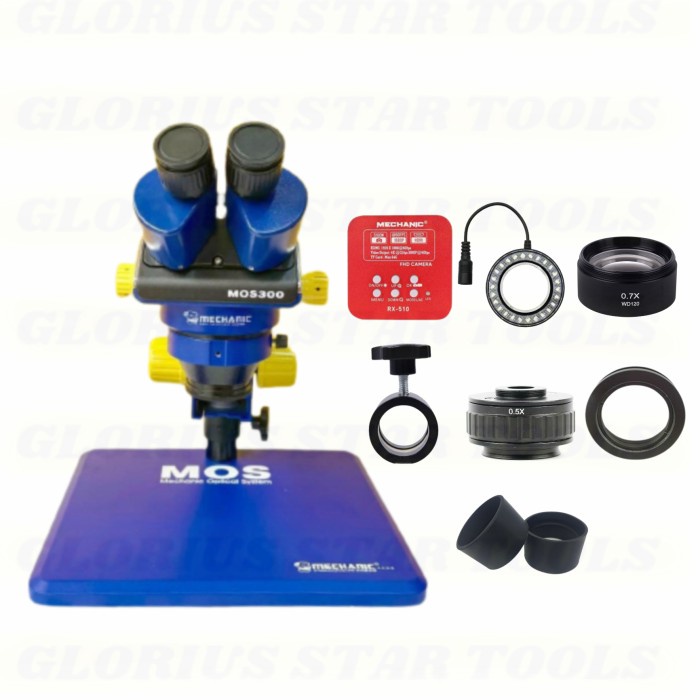 Terlaris Mikroskop Trinokuler Mechanic Mos300 B11 Paket Hemat