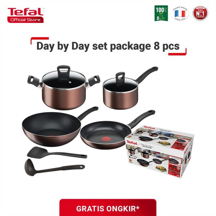 

Tefal Day by day set package 8 pcs - Wajan Panci Hampers parsel gift