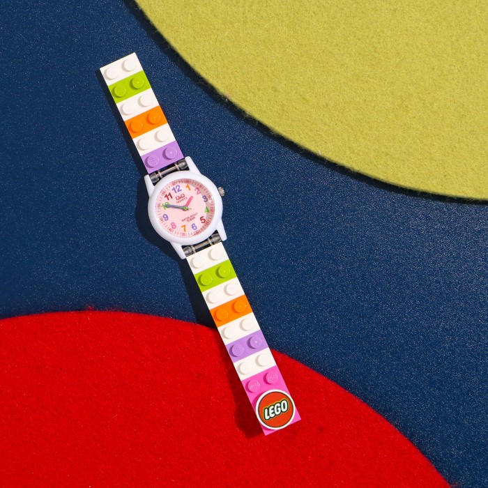 BAYAR DITEMPAT aPQK -(QnQ) LEGO brick watch Jam Tangan Jam Lego Kado Unik /JAM TANGAN ANAK/JAM