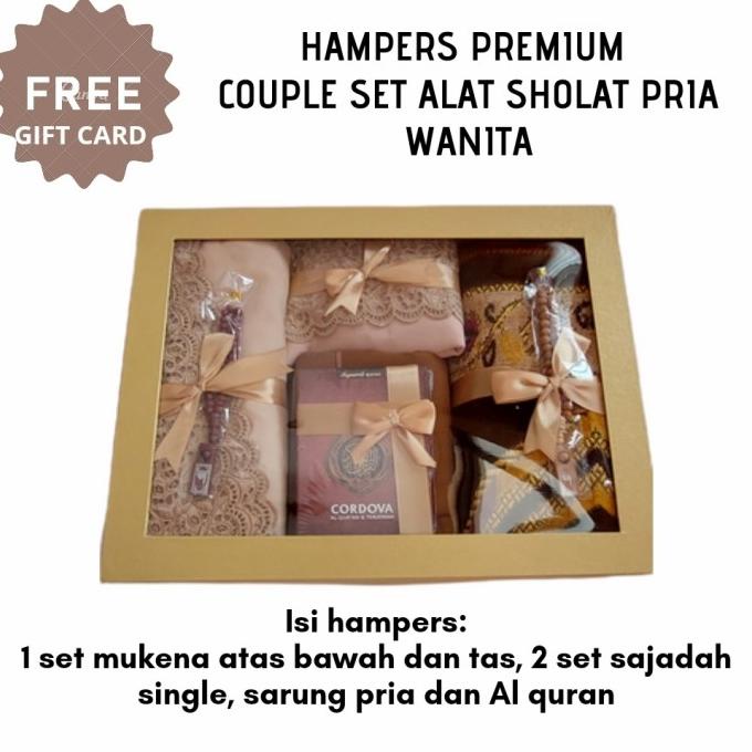 

HAMPERS KADO HADIAH ULANG TAHUN WEDDING COUPLE SET ALAT SOLAT LENGKAP