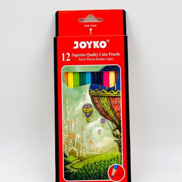

[SS✮-H♡] Pensil Gambar Warna Color Pencil Joyko 12 Warna Color Panjang CP-100 CP 100- langsung.kirim..!