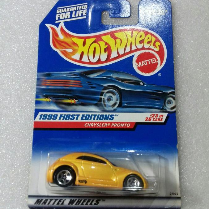 Hot Wheels Chrysler Pronto. Blue US Card 1999 First Editions. Kuning.