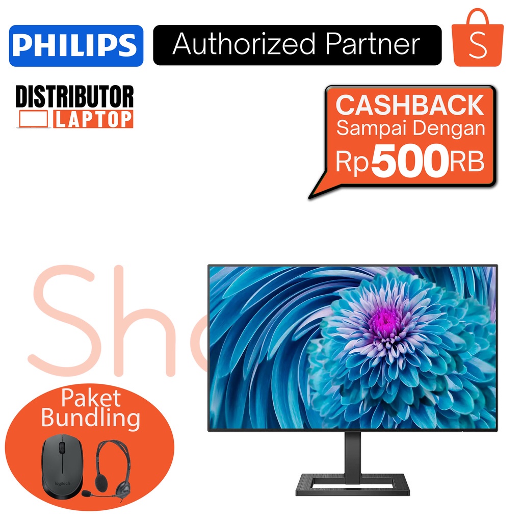 MONITOR Philips 242E2FE HDMI Frameless 75Hz IPS