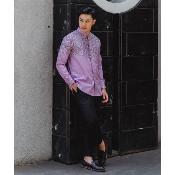 Stok Terbatas.. Kemeja Batik Pria NUC.ID Adam 08 (Ungu)